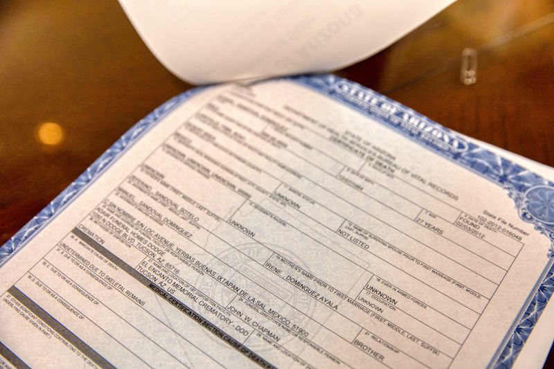 death certificate